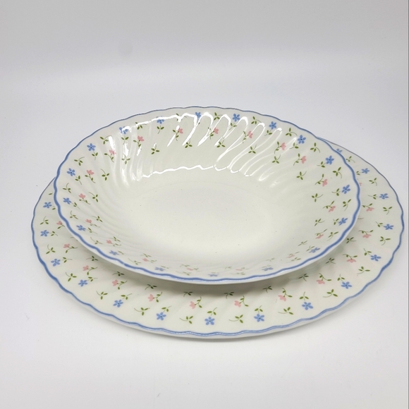 Johnson Brothers Melody Serving Set Platter and Salad Bowl - Picture 6 of 9